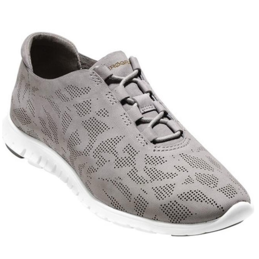 Cole Haan - women’s Zerogrand Perforated wingtip lace up Sneakers grey shoes 6